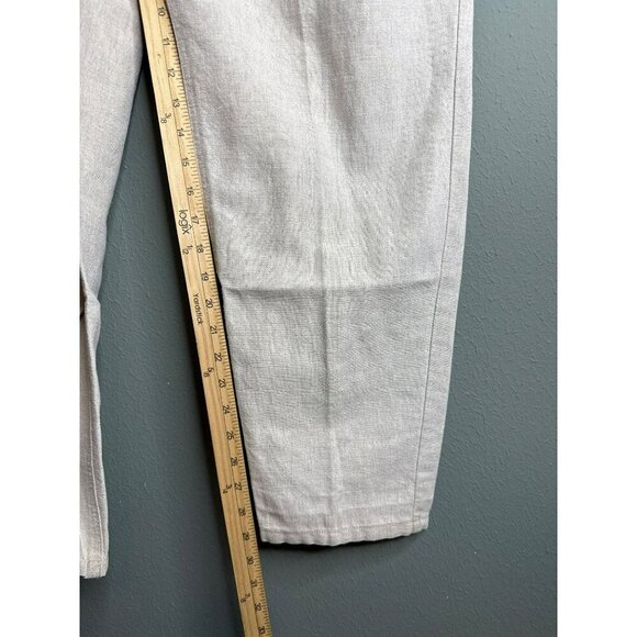 VTG Talbots Women's 16 Linen Cotton High Rise Taper Leg Trouser Pants - Picture 6 of 6